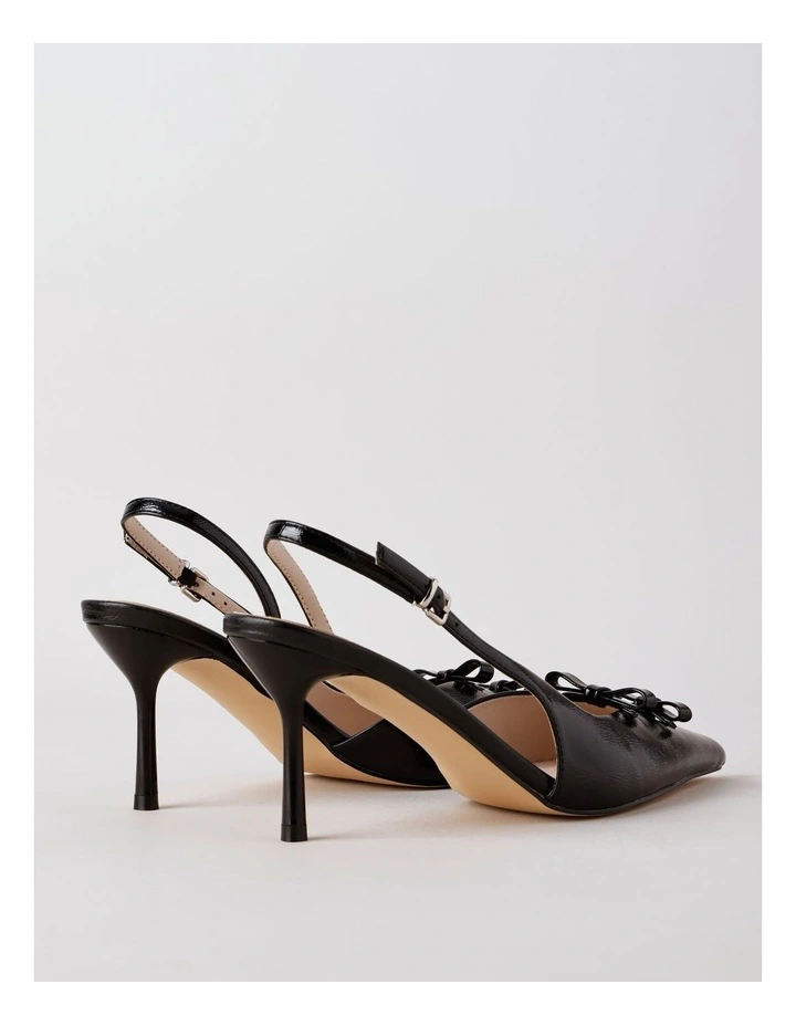 Sassy Heeled Shoes in Black Patent image 6