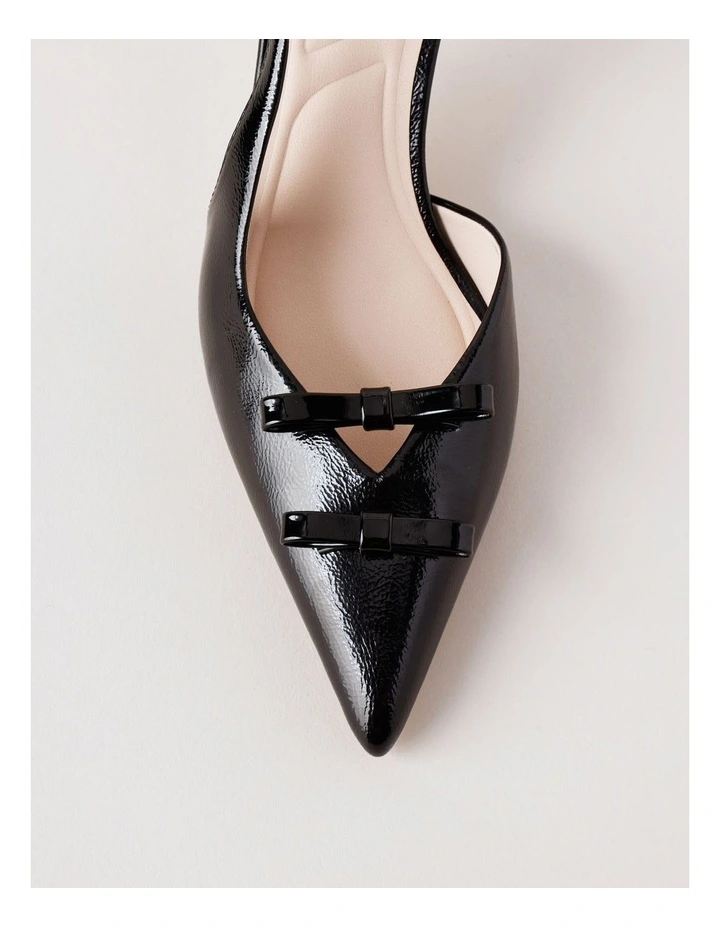 Sassy Heeled Shoes in Black Patent image 7