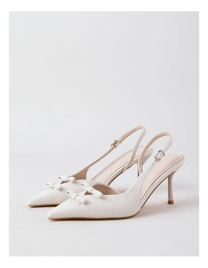 Sassy Heeled Shoes in Stone Patent image 2