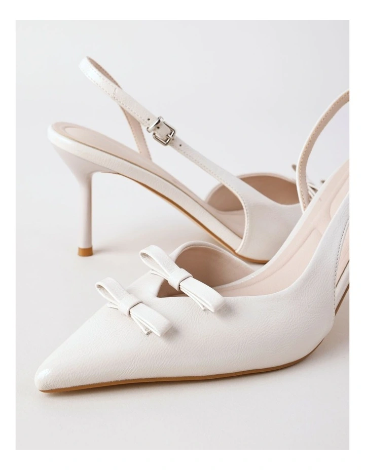 Sassy Heeled Shoes in Stone Patent image 3
