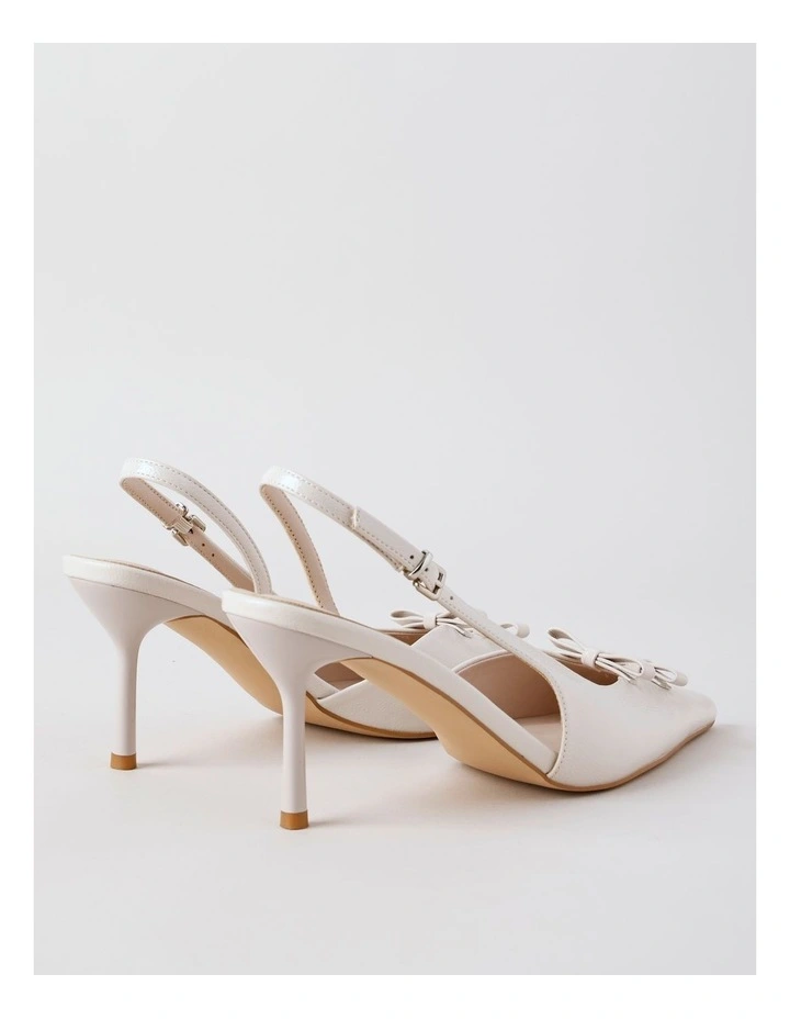 Sassy Heeled Shoes in Stone Patent image 4