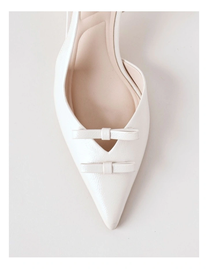 Sassy Heeled Shoes in Stone Patent image 5