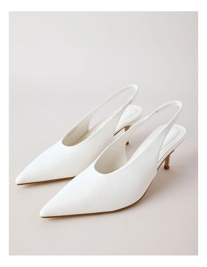 Elle Heeled Shoes in Bright White image 1