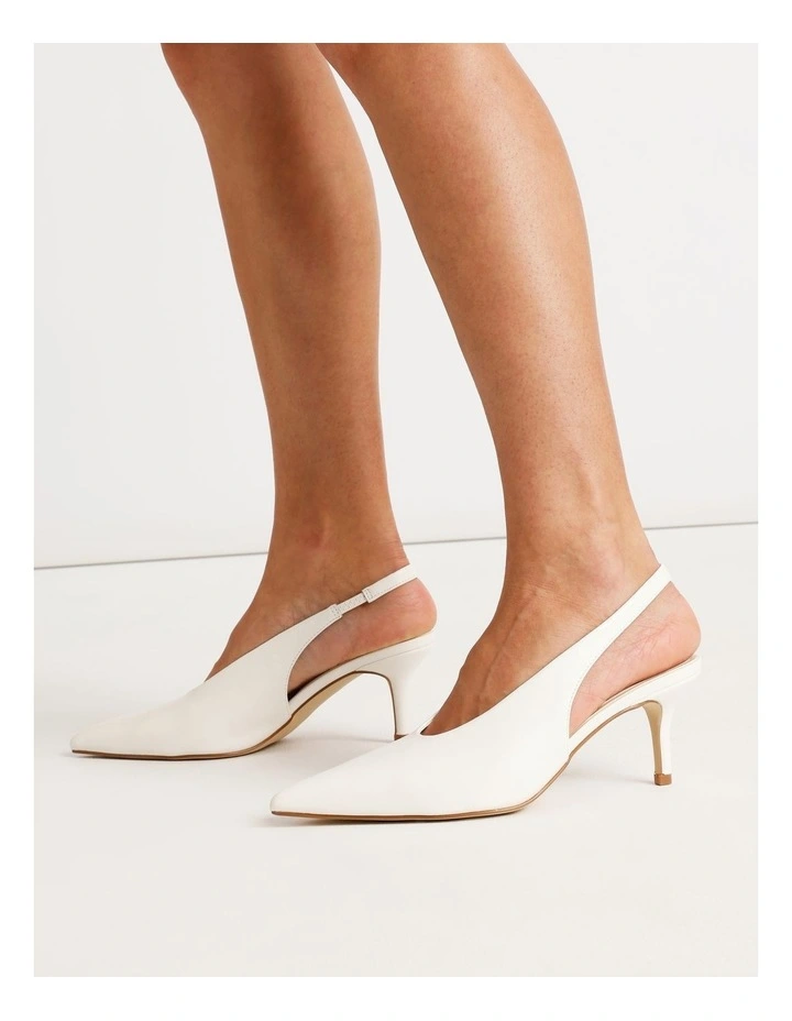 Elle Heeled Shoes in Bright White image 2