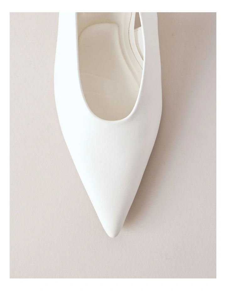 Elle Heeled Shoes in Bright White image 3