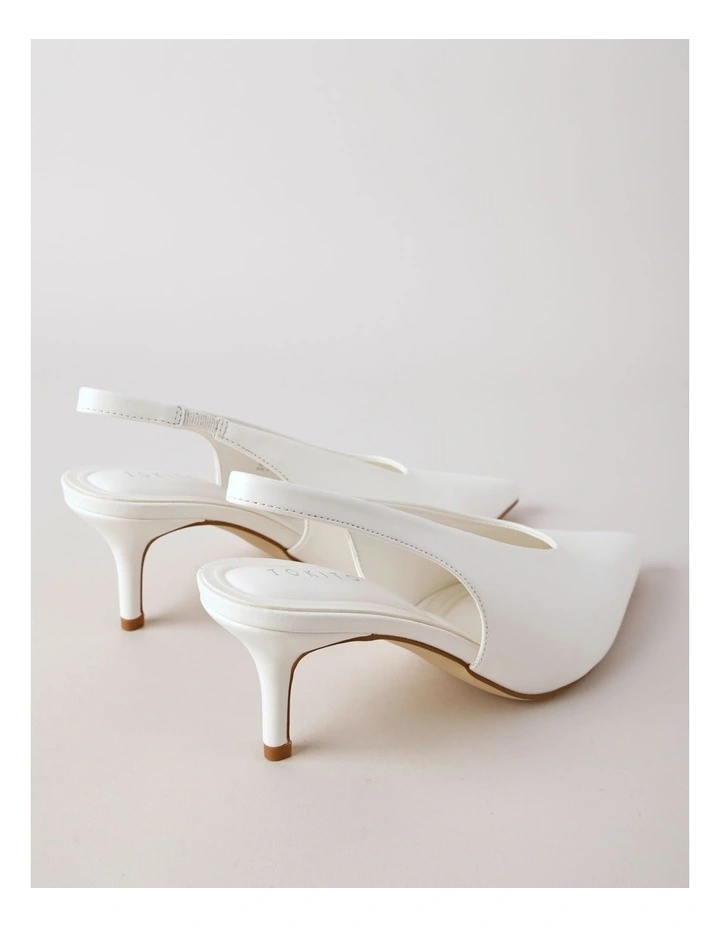 Elle Heeled Shoes in Bright White image 4