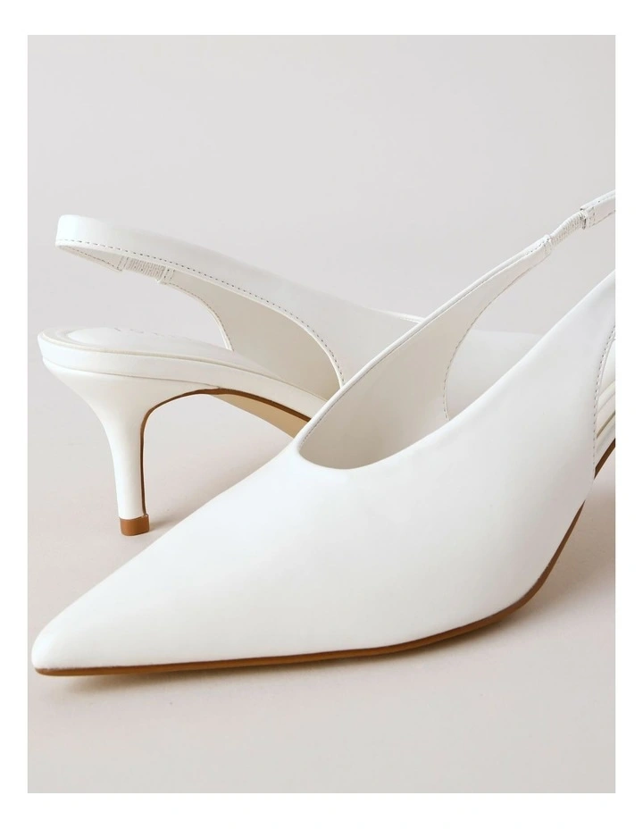 Elle Heeled Shoes in Bright White image 5