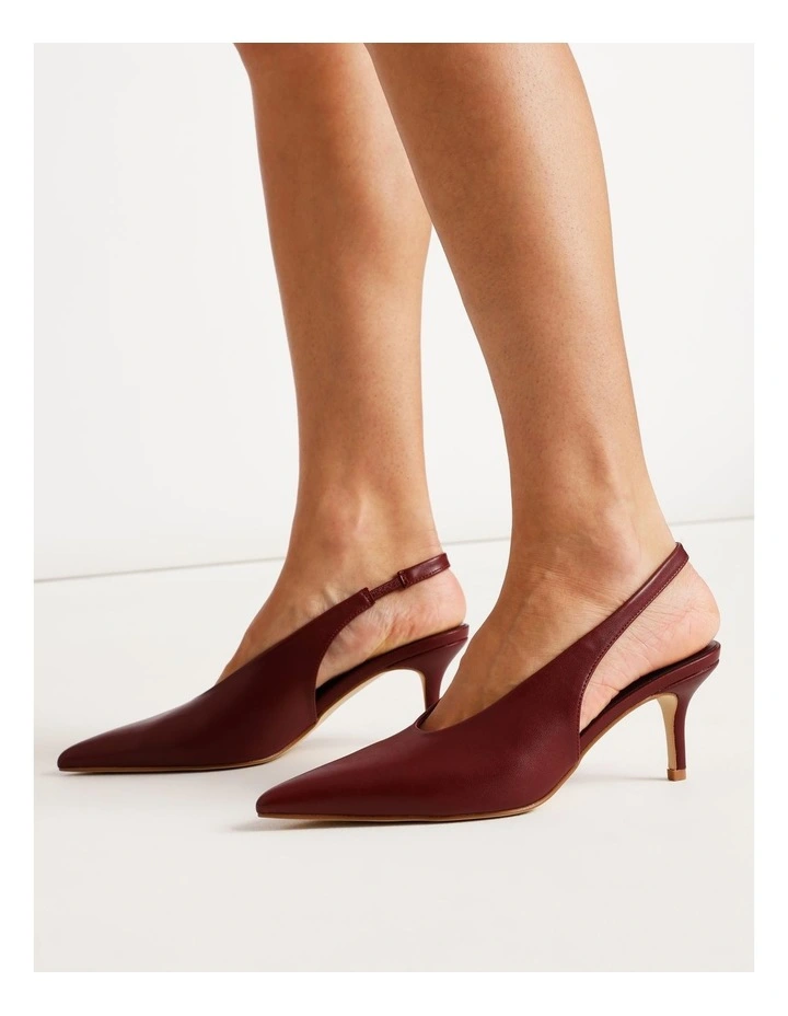Elle Heeled Shoes in Red image 2