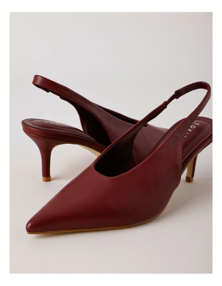 Elle Heeled Shoes in Red image 2