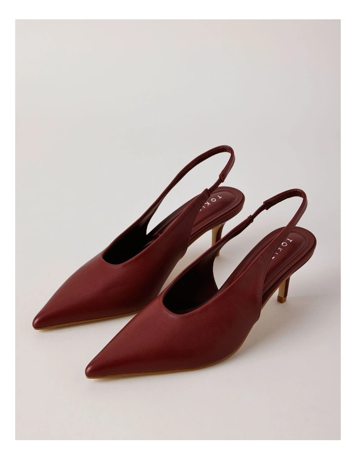 Elle Heeled Shoes in Red image 4