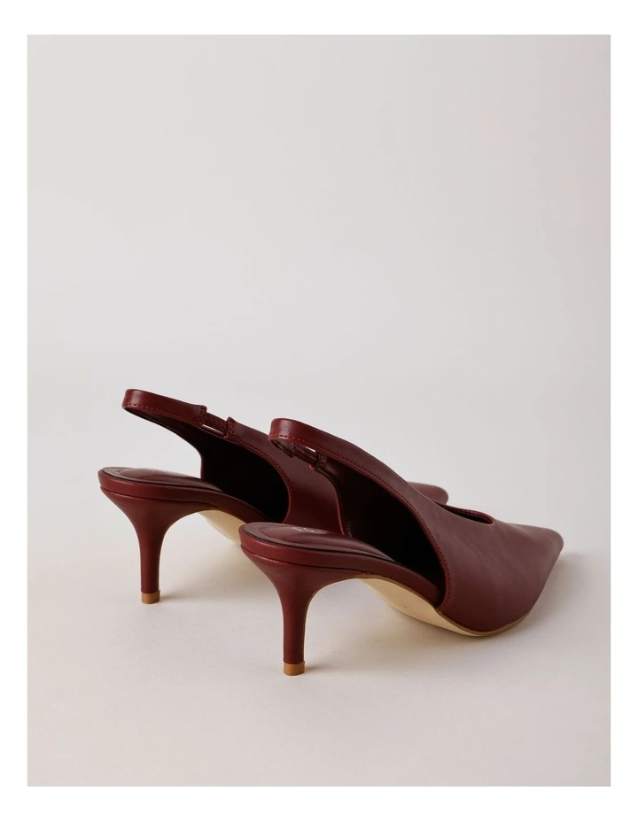 Elle Heeled Shoes in Red image 5