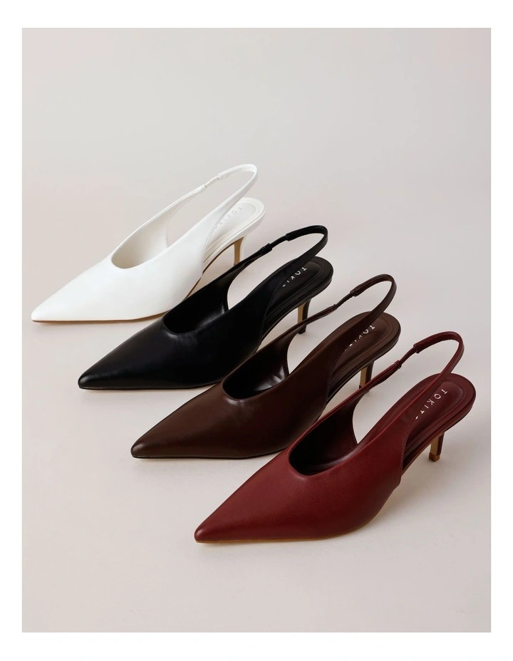 Elle Heeled Shoes in Red image 6