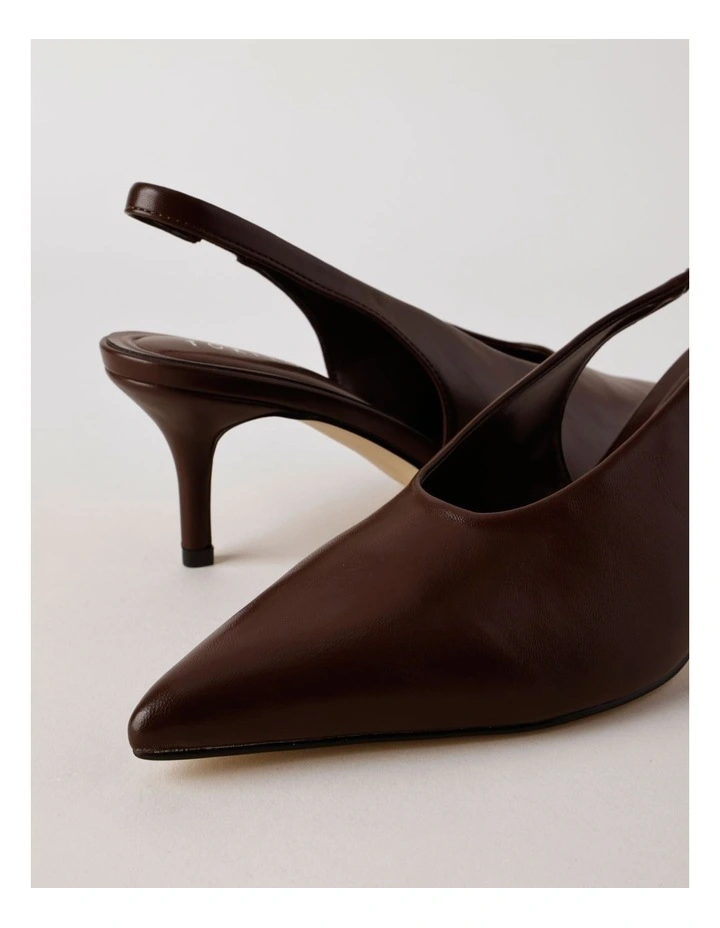 Elle Heeled Shoes in Chocolate image 2