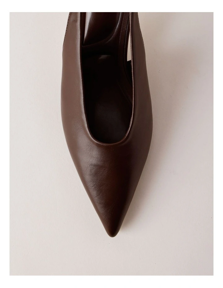 Elle Heeled Shoes in Chocolate image 3