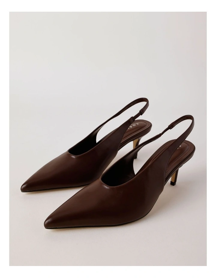 Elle Heeled Shoes in Chocolate image 5