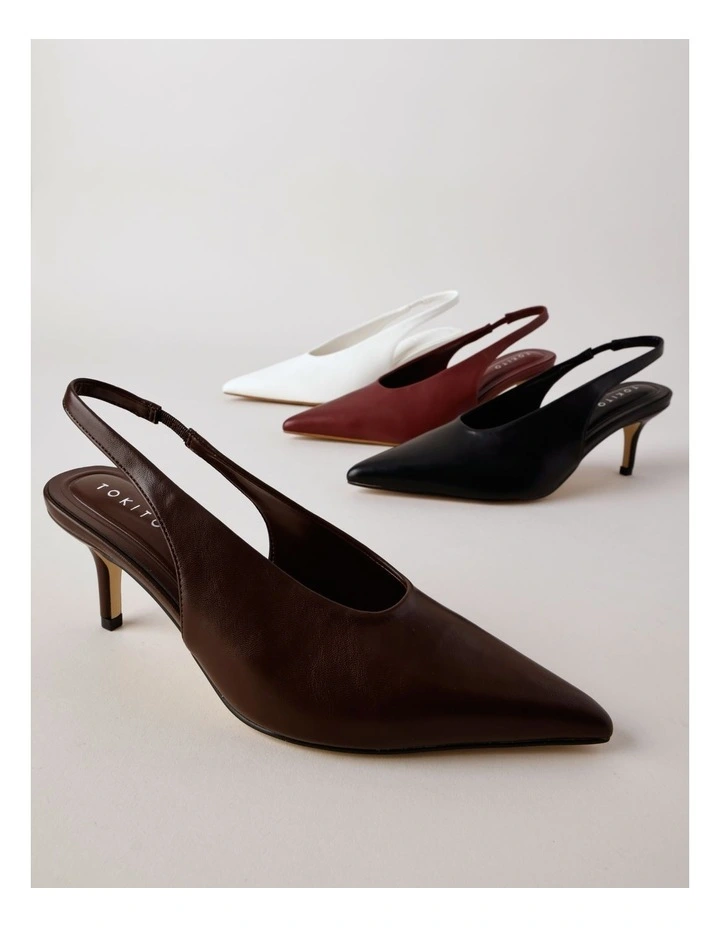 Elle Heeled Shoes in Chocolate image 6