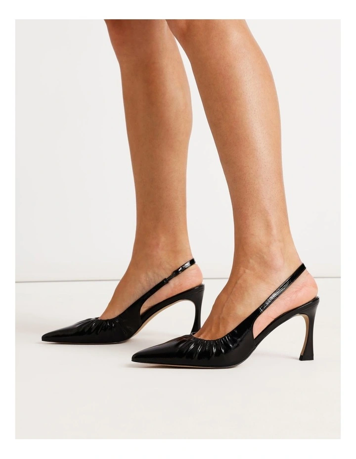 Davina Heeled Shoe in Black Patent image 2