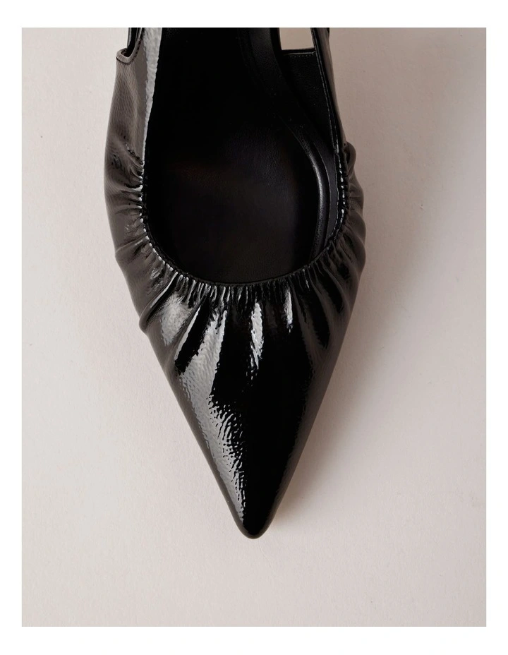 Davina Heeled Shoe in Black Patent image 3