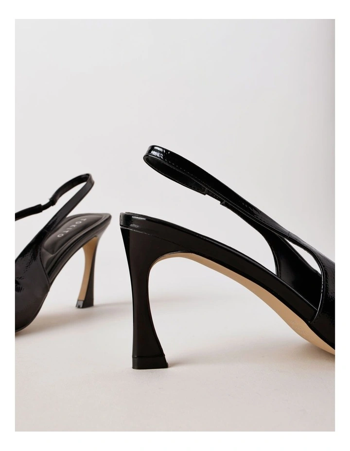 Davina Heeled Shoe in Black Patent image 5