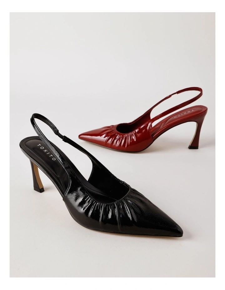 Davina Heeled Shoe in Black Patent image 6