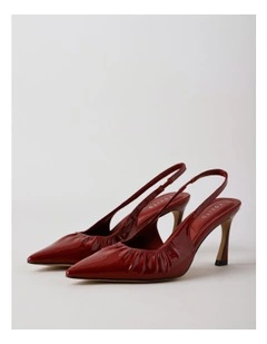 Davina Heeled Shoe in Wine Patent