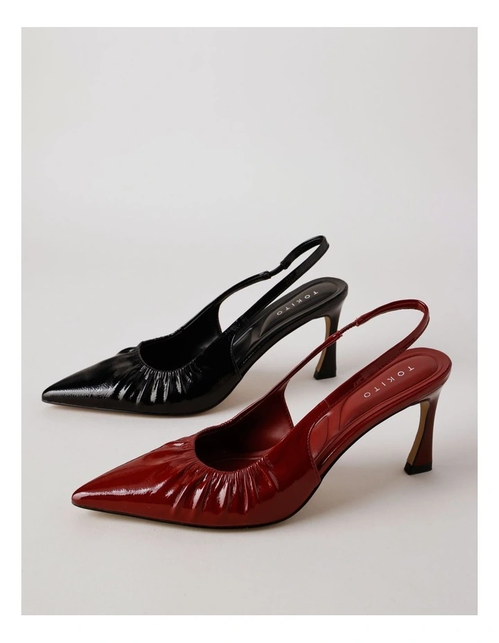 Davina Heeled Shoe in Wine Patent image 6