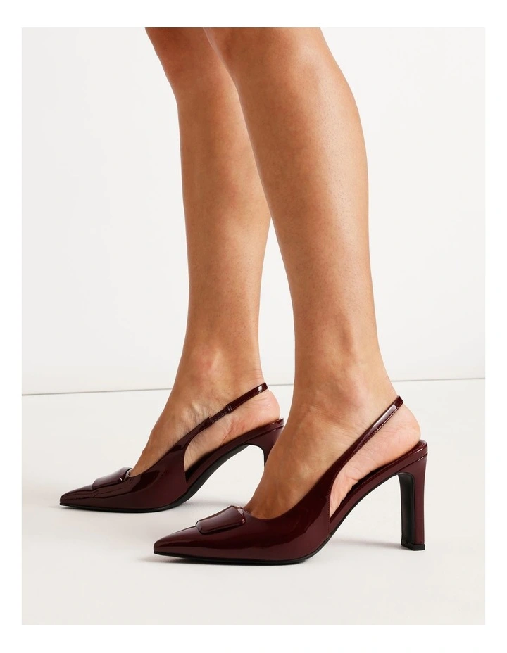Purdy Heeled Shoes in Wine Patent image 2