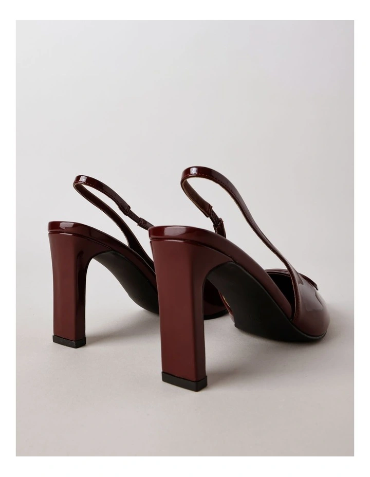 Purdy Heeled Shoes in Wine Patent image 3