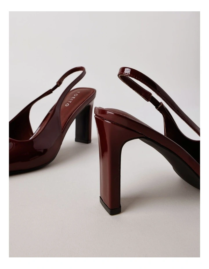 Purdy Heeled Shoes in Wine Patent image 4