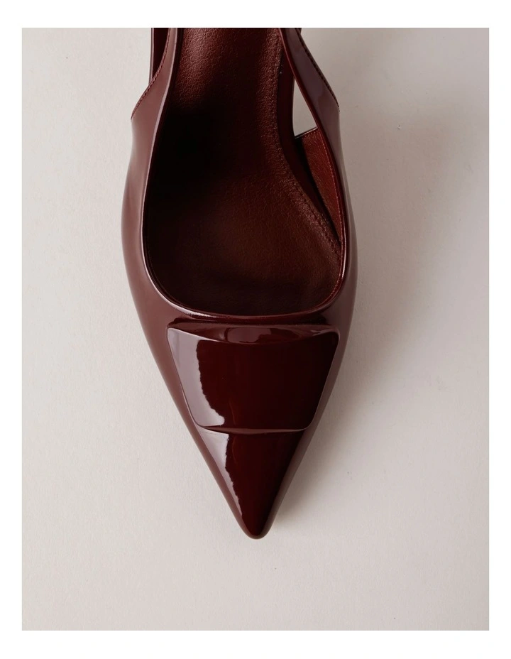 Purdy Heeled Shoes in Wine Patent image 5