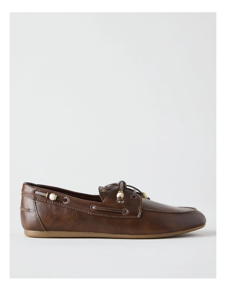 Monty Flat Shoes in Chocolate image 1