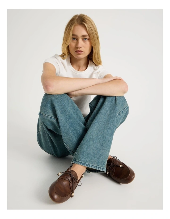 Monty Flat Shoes in Chocolate image 4