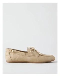 Monty Flat Shoes in Beige