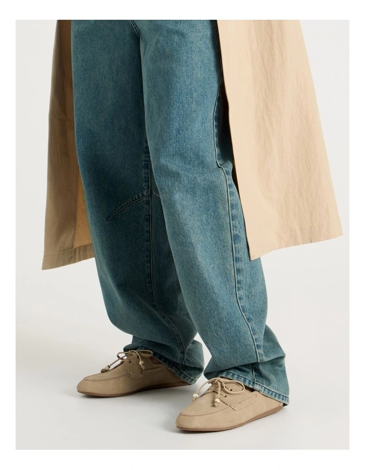 Monty Flat Shoes in Beige image 4