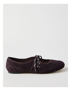 Sabrina Flat Shoes in Chocolate