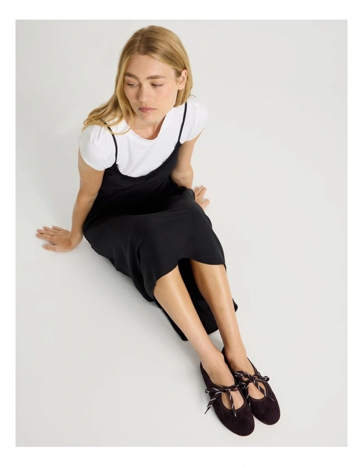 Sabrina Flat Shoes in Chocolate image 2