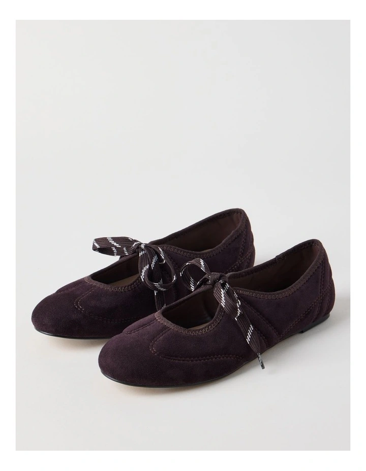 Sabrina Flat Shoes in Chocolate image 3