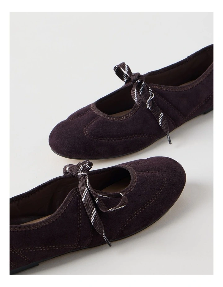 Sabrina Flat Shoes in Chocolate image 5