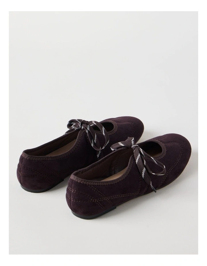 Sabrina Flat Shoes in Chocolate image 6
