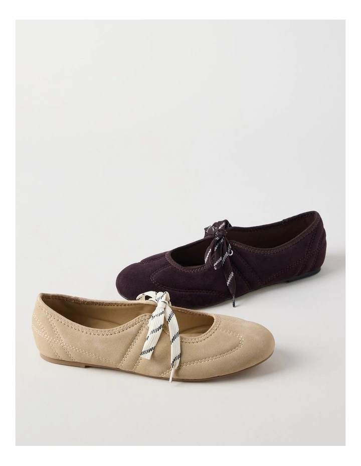 Sabrina Flat Shoes in Chocolate image 6
