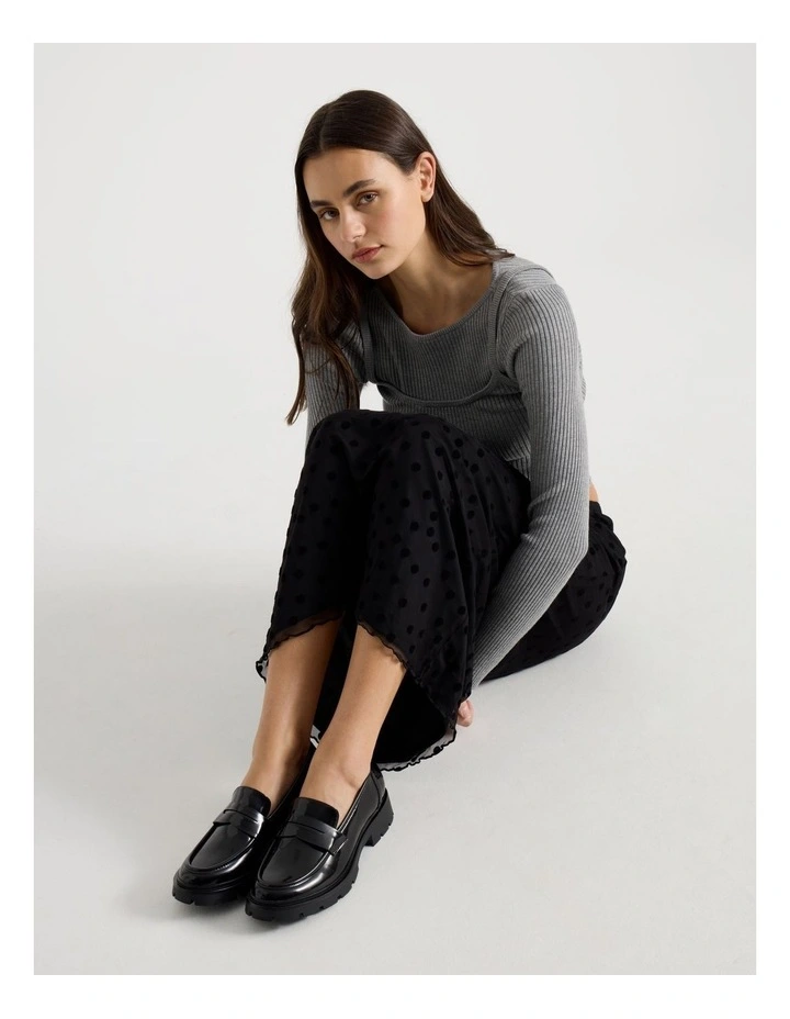 Travis Flat Shoes in Black image 2