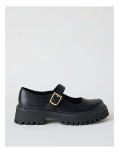 Barker Flat Shoes in Black