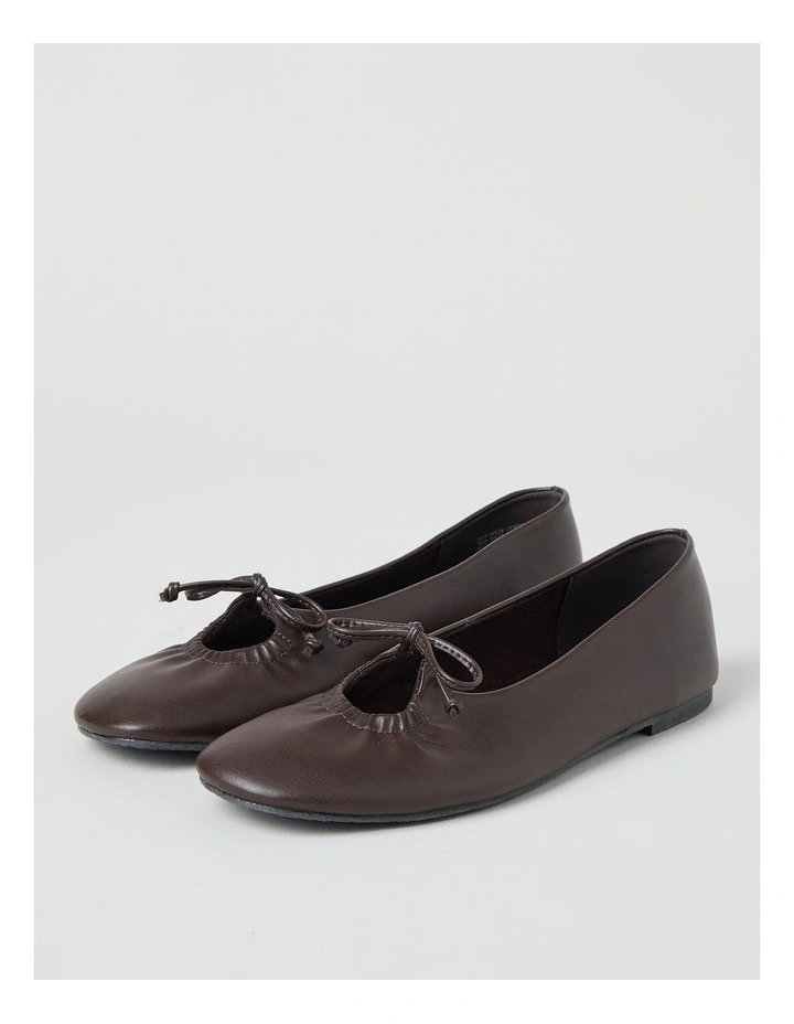 Eliza Flat Shoes in Chocolate image 2