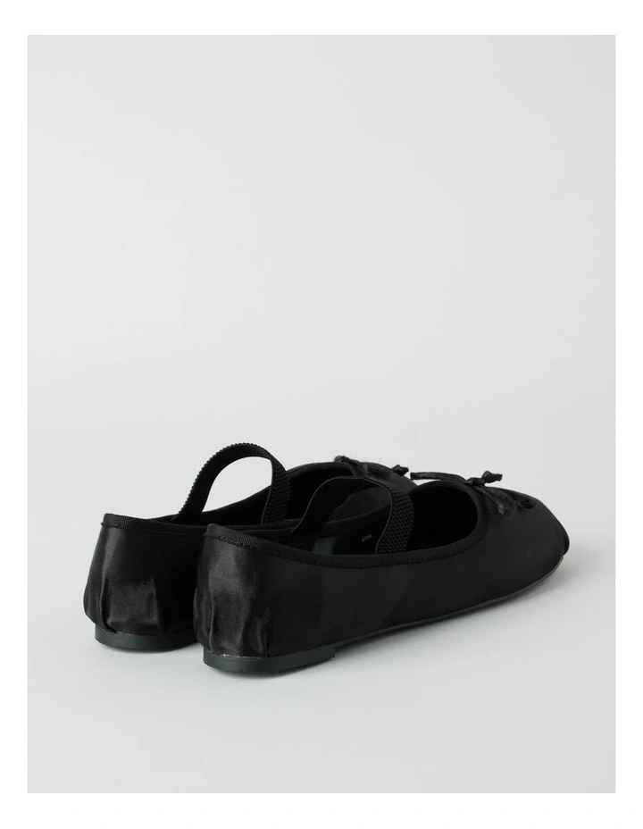 Swan Flat Shoes in Black image 5