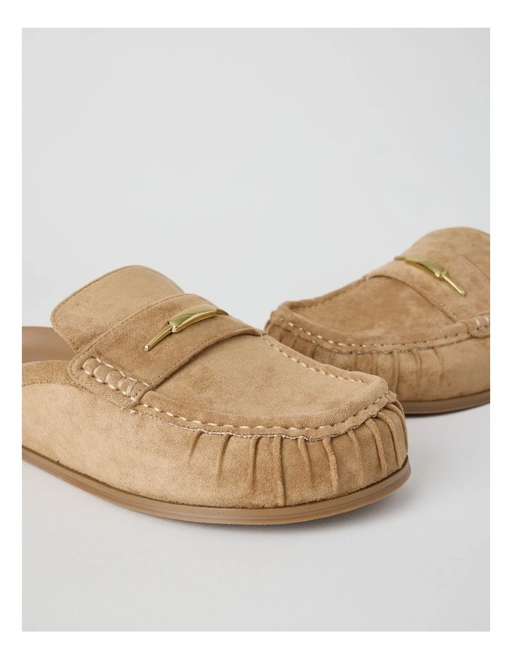 Lebron Flat Shoes in Camel image 3