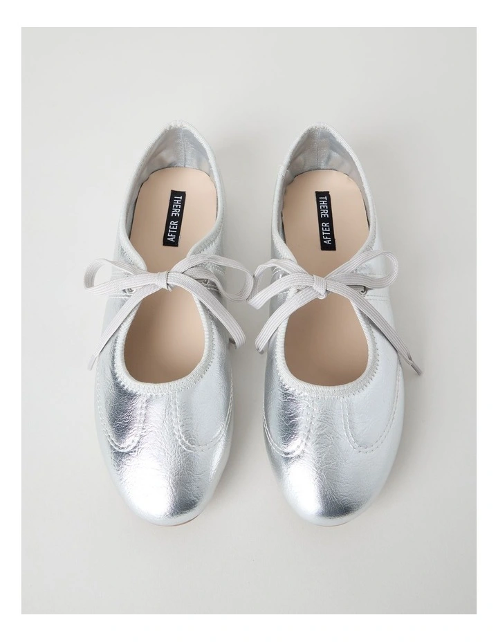 Sabrina Flat Shoes in Silver image 7