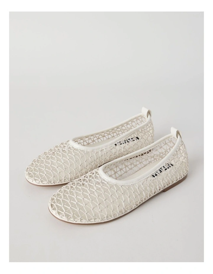 Phoenix Flat Shoes in Cream image 4