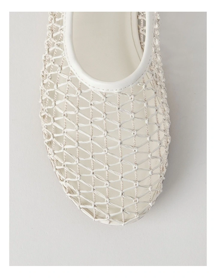 Phoenix Flat Shoes in Cream image 6