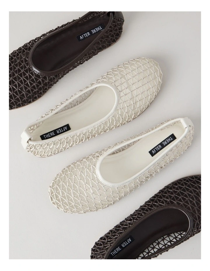Phoenix Flat Shoes in Cream image 7