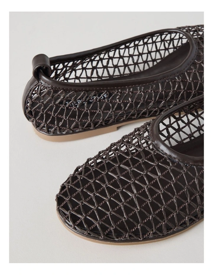 Phoenix Flat Shoes in Chocolate image 4